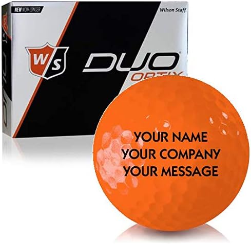 Wilson Staff Duo Soft Optix Matte Orange Personalized Golf Balls