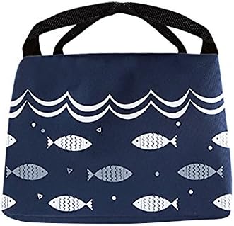 Oross Insulation Package Portable Waterproof Oxford Cloth Lunch Bags Lunch with Rice (Navy)