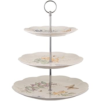Lenox Butterfly Meadow 3-Tiered Server, White - 825847