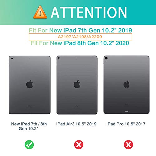 MarinaVida iPad 10.2 Case for New iPad 7th Generation 2019, iPad 8th Case Generation 2020, Premium Protective Smart Leather Case Auto Sleep/Wake Multi-Angle iPad Cover for iPad 7th/8th Gen