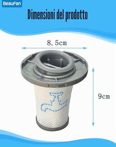 Beaufan 4 Pack Filters Compatible with Rowenta X-Force Flex 8.60 RH96 Series RH9611 RH9637 RH9638 RH9639 RH9677 RH9678 & X-PERT 6.60 RH68 RH6821 RH6837 6838 RH6877 Series 88 Cordless Vacuum Cleaner Real