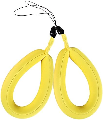 Waterproof Camera Float Strap, Pack of 2, Floating Wrist Strap for Underwater Cameras, Waterproof Cameras, Marine Binoculars, Camcorders, Nikon, Canon, Sony and Phones (Yellow)