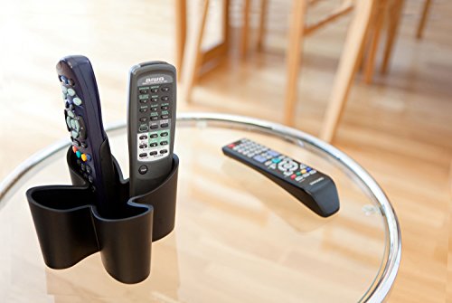 j-me Cozy Remote Control Tidy Remote Holder and TV Remote Organizer (Black) - Holds up to Four Remote Controls Non-Slip Rubber - Perfect for End Table or Nightstand - Thumbnail 2