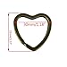 yueton Pack of 50 Metal Heart Shaped Split Ring Key Ring Key Holder Keyfob Accessories Connector Keychain Keyring