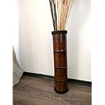 Floor-Vase-Garden-Decor-Wooden-Vase-Wicker-Flower-Vase-Lodge-Decor