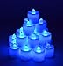 Samyo Set of 24 Battery Flameless & Smokeless LED Tealight Candles - Blue Candlelight