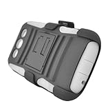 Generic Samsung Galaxy S3/S III Rugged Hybrid Belt Clip Holster Hard Case Cover - Retail Packaging - White