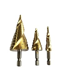 Juego de brocas de titanio para impactos HSS, juego de 3 piezas 3 16-1 2 1 4-3 4 1 8-1 2