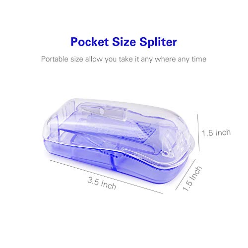 BUG HULL Pill Cutter for Small Pills with Blade Guard, Tablet Splitter with Finger Protect Guard, Stainless Blade Medicine Slicer Cutting Drugs Cleanly - Thumbnail 4