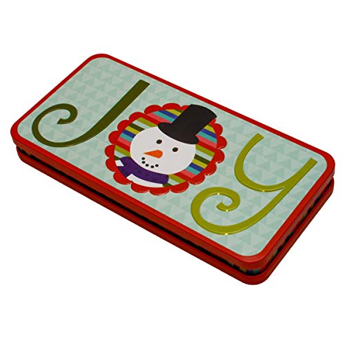 Christmas Gift Card Holders Tin Money Holder with Holiday Designs and Sayings, Rectangle Tins for Gift Giving Cash & Cards on Xmas (Set of 9)