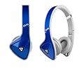 Monster DNA On-Ear Headphones (Cobalt Blue with Light Gray) Bundle with Custom Design Zorro Sounds Cleaning Cloth