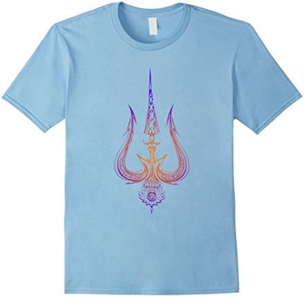 Mens OM-Lord Shiva Divine Spear Trident Trishul T-Shirt 2XL Baby Blue
