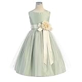 Sweet Kids Baby Girls Size 12M Sage Tulle Easter Flower Girl Dress, Online Clothing Store