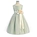 Sweet kids Girls Vintage Satin Tulle Special Occasion 8 Flower