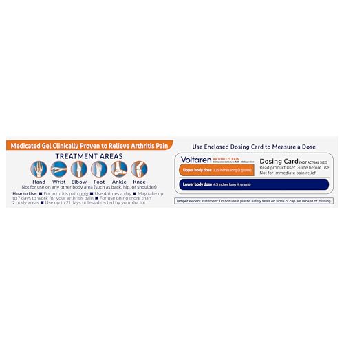 VOLTAREN ARTHRITIS PAIN GEL FOR POWERFUL TOPICAL ARTHRITIS PAIN RELIEF WITH DICLOFENAC – NEW EASY OPEN CAP – 150 G