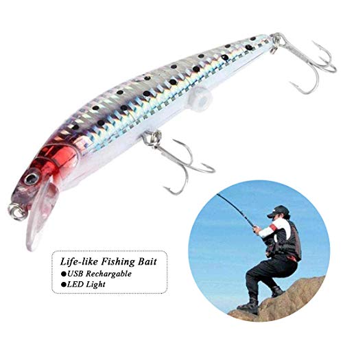 Drake18 Leurre De Pêche électrique Appâts De Pêche Vibrants Wobblers Réalistes Crochet Triple Reble Rechargeable Usb…