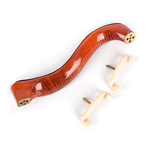 image for Buytra Maple Wood Violin Shoulder Rest for 3/4 and 4/4 Violins with He