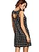MakeMeChic Women's Sleeveless Cut Out Back Plaid Wear to Work Shift Dress
