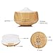 250ml Ultrasonic Cool Mist Humidifier Portable Mini Wood grain Aromatherapy Essential Oil Diffuser with 7 Color Changing LED Lights