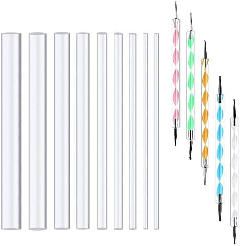 14Pcs Dotting Tools & Acrylic Dots Tool for Mandala Rock Painting, Embossing Pattern, Nail Art Coloring, Clay Sculpting and Drawing