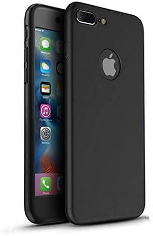 iPhone 7 Plus Case,NCIE Ultra-thin Full Body Coverage Hard Hybrid Plastic Protective Case Cover with Tempered Glass Screen Protector for Apple iPhone 7 Plus (5.5”-BLACK)