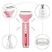 Kaiercat 3 in 1 Rechargeable Lady Shaver+Nose Ear Hair Trimmer+Eyebrow Trimmer Stainless Steel & Water Resistant with Vacuum Cleaning System (Pink)