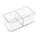 InterDesign Clarity Bathroom Interlocking Divided Drawer Organizer for Cosmetics, Beauty Products, Hair Accessories, Clear, Medium, 8-inch x 4-inch x 3-inch