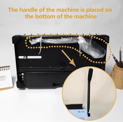 RAYSON Wire Binding Machine, 3:1 Pitch, 34 Square Holes, Binds up to 120 Sheets, Punches up to 12 Sheets, A4 Size, Manual Book Binder with Built-in Wire Closer – TD-130