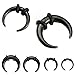 1pc Black Titanium Plated Septum Ring / Buffalo Taper Expander Pierced Nose Ring over Surgical Steel (14g (1.6mm))