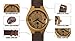 Viable Harvest Men’s Wood Watch, Unique Sundial Design, Natural Bamboo, Genuine Leather and Gift Box (Brown)