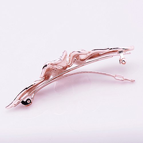 IPINK New Fashion Girls Shiny Crystal Hairpins Rhinestone Elegant Flower Hair Barrette Clip