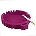 IUNIQEE 15 Cigarette Rest Groove 6.5 Inch Purple Silicone Ashtray, 6.5inch