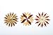 Set of 3 Small Handmade Wooden Trivets for Hot Dishes - Two 6