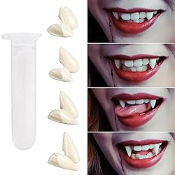 MUCCKEN 16 Pairs Vampire Teeth with Adhesive, 4