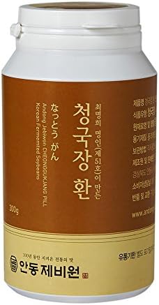Andongjebiwon Traditional Cheonggukjang Fast Fermented Bean Paste Pill Food, 300 Gram