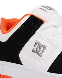 DC Men's Manteca 4 Skate Shoe, Black/White/Orange, 12