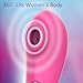 Clitoral Nipple Sucking Vibrator, Enlove, Clit Vibrators Clitoris Stimulator with 10 Suction & Vibration Patterns, Adults Sex Toys for Women Couples, Rose Red