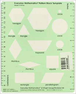 Amazon.com: Everyday Mathematics: Pattern Block Template (9780076045389 ...
