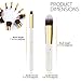 Qivange Makeup Brush Set, Kabuki Brush Set For Eyeshadow Concealer Cream Liquid Foundation with Portable Pouch(10pcs, White Gold) 