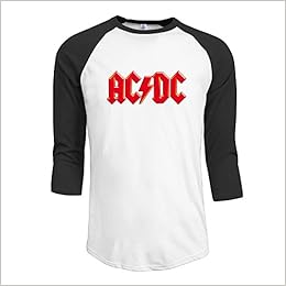 Amazon Com Acdc Band Logo Men 3 4 Sleeve Baseball Tee Shirts Summer Casual 6310951070316 Books