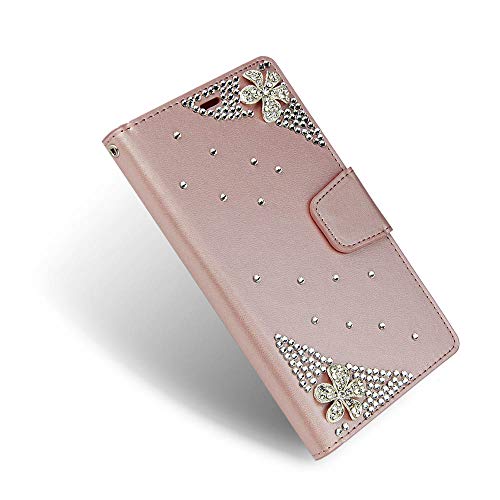 LG Stylus 4, Stylo 4 [El Lumiere Treasure Wallet Case] Multi-Card Slot Wallet Case [Drop Protection] Premium Leather [Kickstand Feature] (T-Flower Rosegold) - Thumbnail 4