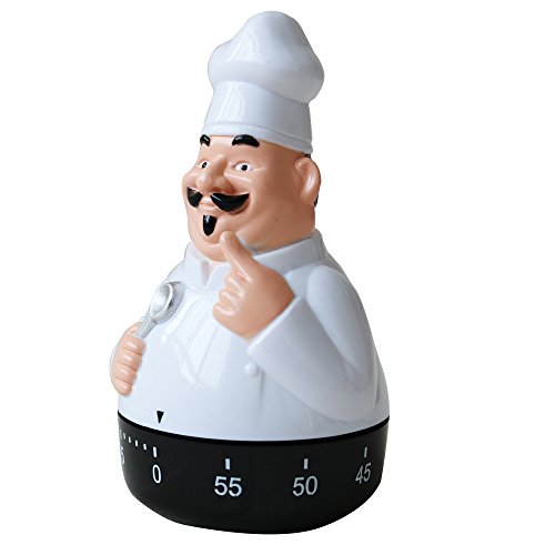 Small Black 60 Minutes Cute Timer for Kids Chef Timers Shape Mechanical Timer Cooking Timer Kitchen Kids Timer - Thumbnail 2