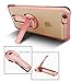 Ocyclone iPhone 6 Plus/6s Plus 360° Kick-Stand Case, [Air Cushion Technology] Plating Glitter TPU Soft Slim Fit Crystal Clear Protection Case for Apple iPhone 5.5 inch (Rose Gold)