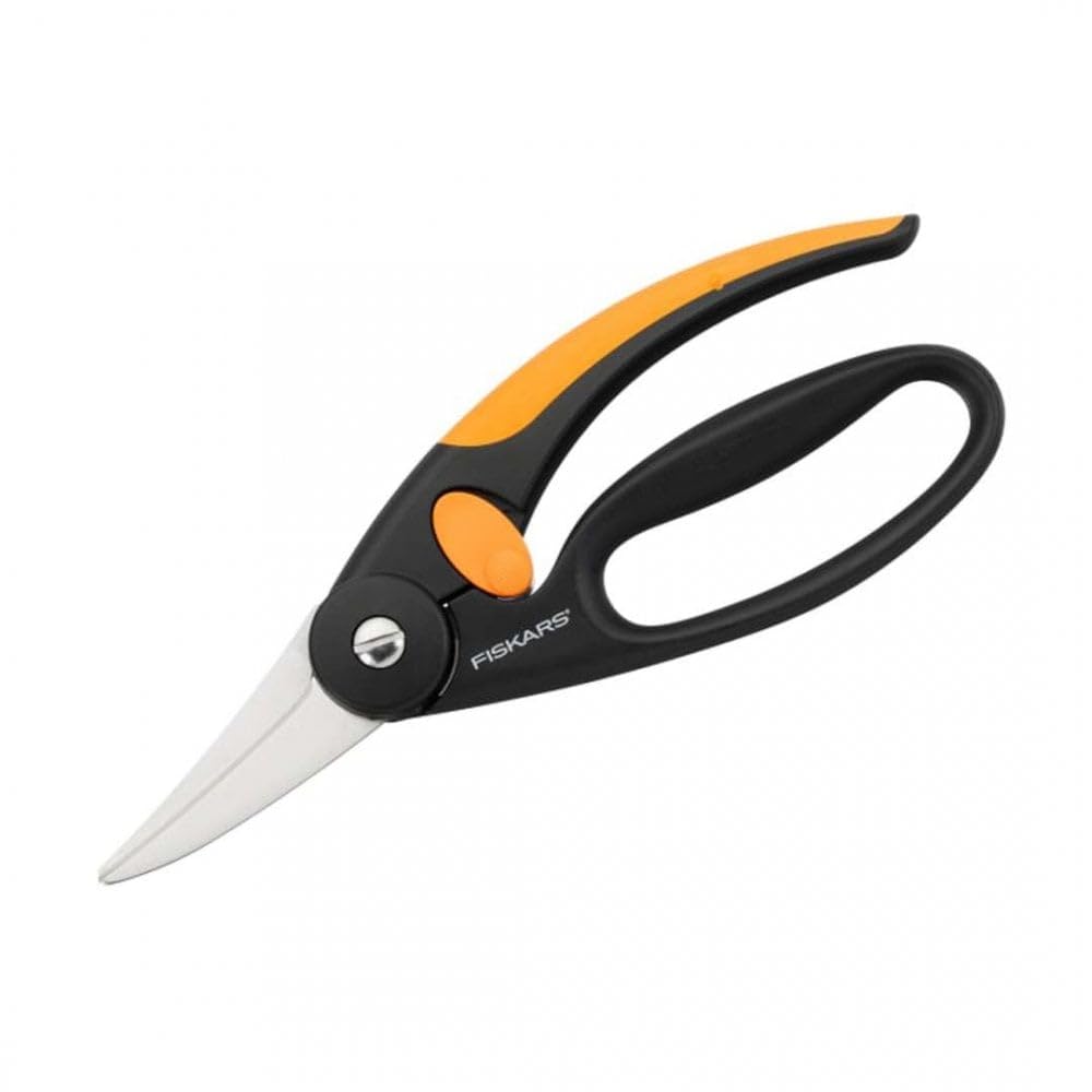 Fiskars All-Purpose Scissors, Length: 22 cm, Stainless Steel Blade/Fibreglass Reinforced Plastic Handles, Black/Orange, Elegance, P45, 1001533