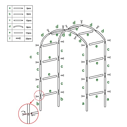 SXNYC Rosenbogen, Rosenbogen aus Metall, Rosenbogen Holz, Rosenbogen Verzinkt, Torbogen Metall, Wetterfest – Bild 4