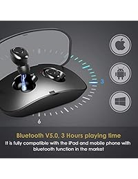 DoubleFly   Auriculares inalámbricos Bluetooth inalámbricos, 4,1 auriculares deportivos impermeables, cancelación de ruido con estéreo y anti interferencia