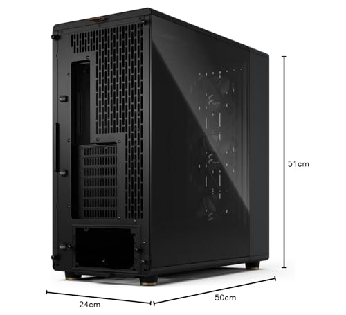 Fractal Design North XL (RC) Charcoal Black PC Gehäuse mit Reverse-Motherboard-Unterstützung - inkl. 3X 140mm Lüftern - Type-C USB - ATX Full Tower Case 10