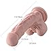 7.2 Inches Realistic Dildo - Bombex Ultra-Soft Silicone Dildo with Strong Suction Cup for Hands-Free Play, Life-Like Huge Dildo Toys for Women