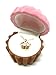 Kid's Cupcake Crystal & Enamel Pendant Necklace in Cup Cake shaped Gift Jewelry BOX-colrs may vary