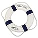 OliaDesign Welcome Aboard Cloth Life Ring Accent Nautical Decor, 13.5